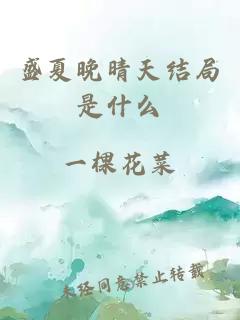 盛夏晚晴天结局是什么