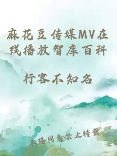 麻花豆传媒MV在线播放智库百科